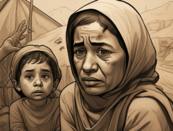 Keadaan pengungsi serta dukungan manusiawi kemanusiaandi area darurat